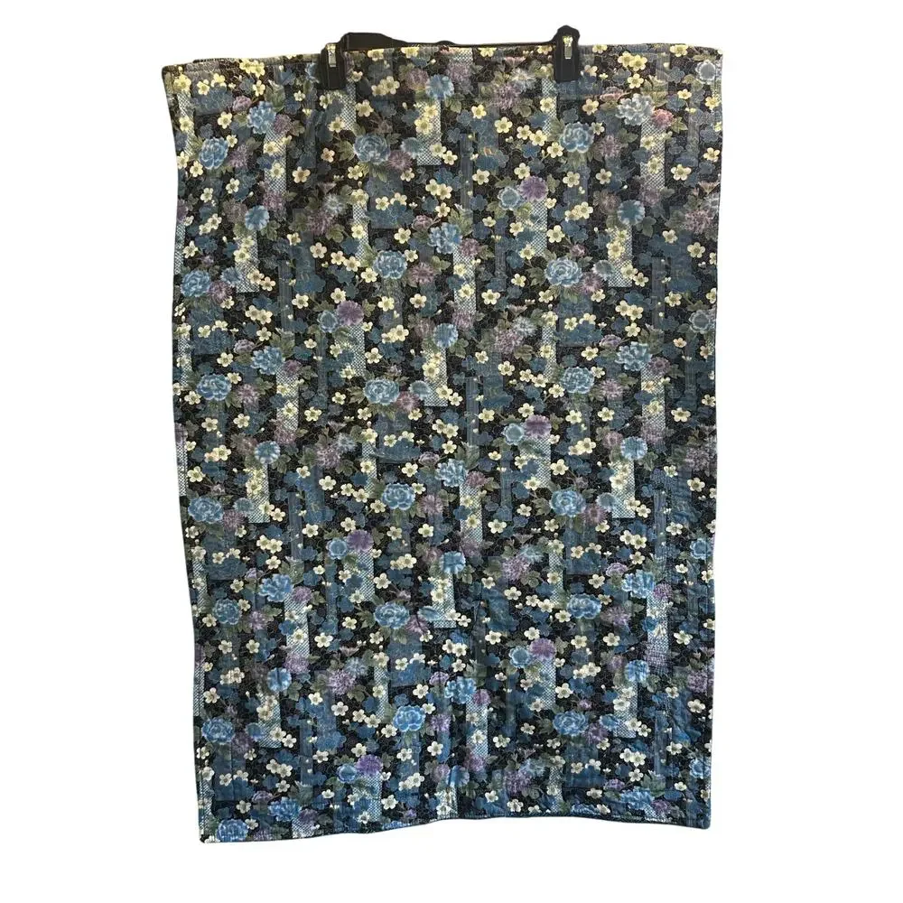 Handmade Peacock quilted embroidered wall hanging tapestry decor